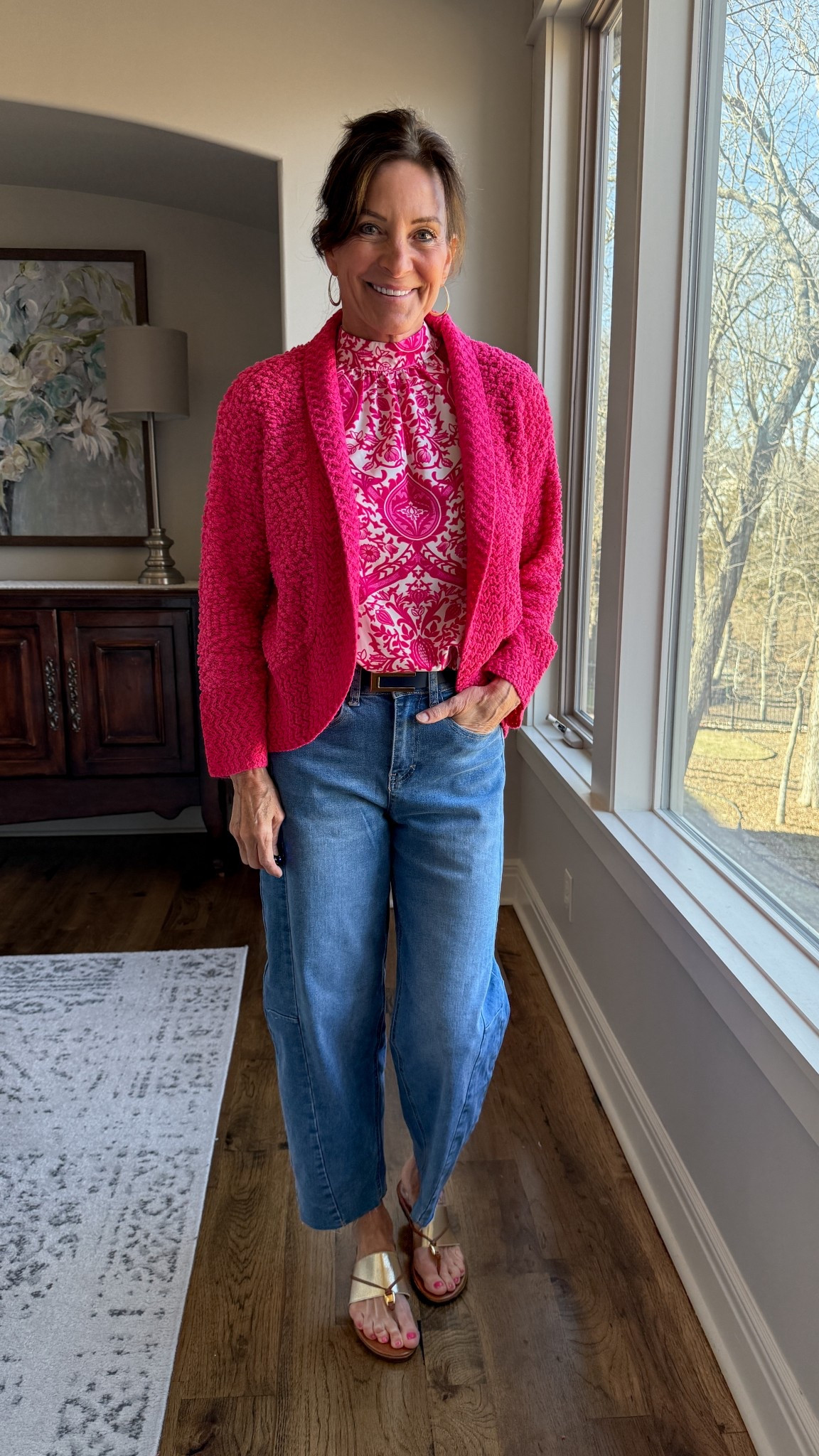 A pop of color instantly elevates a simple denim outfit. This cardigan adds warmth without feeling bulky.

#LTKValentine
