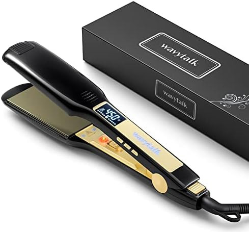 Wavytalk Hair Straightener Titanium Flat Iron 1.75 Inch Wide Flat Iron for Hair, Professional Straig | Amazon (US)