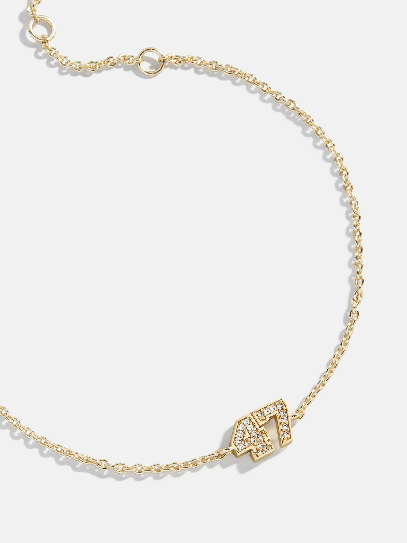 Varsity Number Custom Bracelet - One Gold Station | BaubleBar
