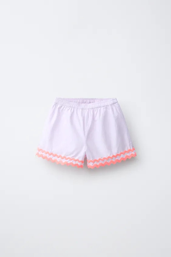 CONTRAST RIPPLE POPLIN SHORTS CASA LAWA X ZARA KIDS | Zara US