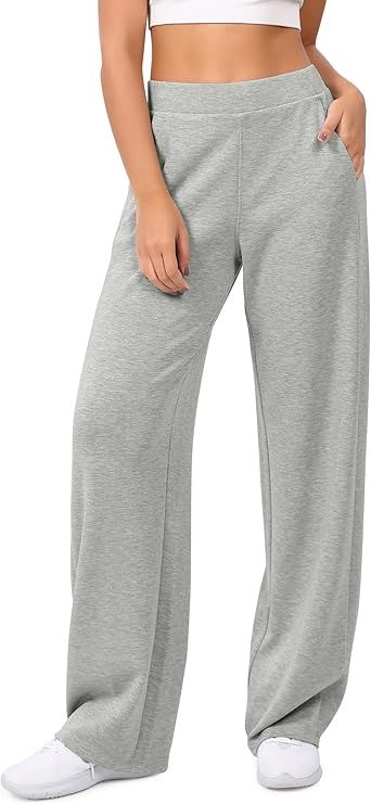 ODODOS Women's Modal Soft Wide Leg Pants Elastic High Waist Casual Lounge Relaxed Pants with Pock... | Amazon (US)