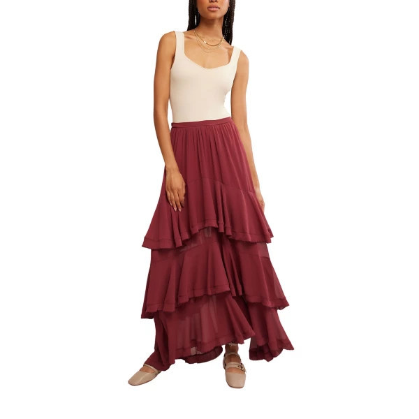 Women's Free People Clementine Skirt Medium Red | Scheels