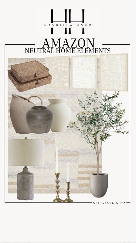 Comment SHOP below to receive a DM with the link to shop this post on my LTK ⬇ https://liketk.it/4Ijfs

Amazon home, modern home, neutral home, Amazon neutral home elements, Amazon at home, neutral home decor, neutral rug, olive tree, framed wall art, organization, ceramic lamp, candlesticks. Follow @havrillahome on Instagram and Pinterest for more home decor inspiration, diy and affordable finds Holiday, christmas decor, home decor, living room, Candles, wreath, faux wreath, walmart, Target new arrivals, winter decor, spring decor, fall finds, studio mcgee x target, hearth and hand, magnolia, holiday decor, dining room decor, living room decor, affordable, affordable home decor, amazon, target, weekend deals, sale, on sale, pottery barn, kirklands, faux florals, rugs, furniture, couches, nightstands, end tables, lamps, art, wall art, etsy, pillows, blankets, bedding, throw pillows, look for less, floor mirror, kids decor, kids rooms, nursery decor, bar stools, counter stools, vase, pottery, budget, budget friendly, coffee table, dining chairs, cane, rattan, wood, white wash, amazon home, arch, bass hardware, vintage, new arrivals, back in stock, washable rug
 #ltkfindsunder100 #ltkstyletip #ltkhome

#LTKSaleAlert #LTKSeasonal #LTKStyleTip