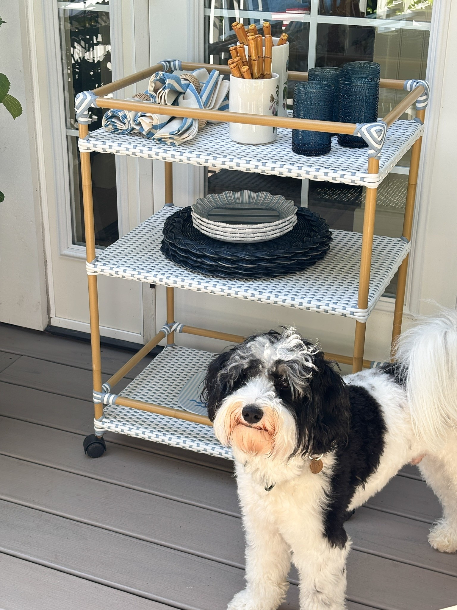 This outdoor bar cart is so handy for spring and summer gatherings! Linked the cart and my favorite melamine plates, rattan chargers, sailboat tray, and hobnail glasses.

#LTKSaleAlert #LTKSeasonal #LTKHome