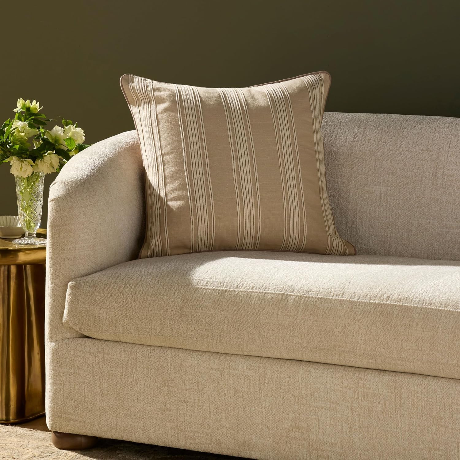 Loloi Chris Loves Julia Verona Natural 22'' x 22'' Cover w/Down Pillow | Amazon (US)