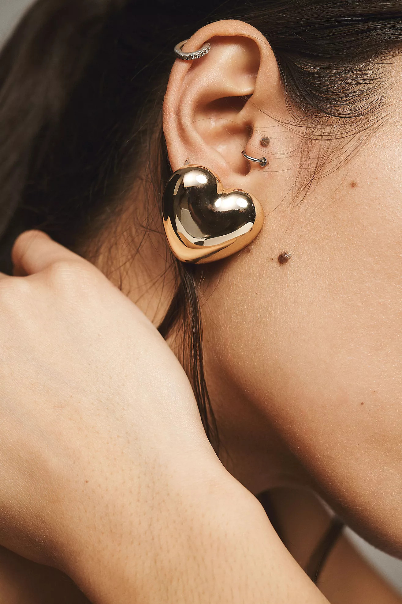 Oversized Heart Stud Earrings | Anthropologie (US)