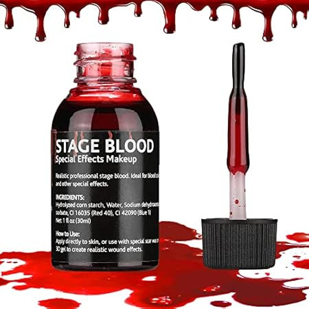 Graftobian Blood Gel 1oz Bottle - Special FX Fake Blood for Halloween - Drips & Never Dries | Amazon (US)