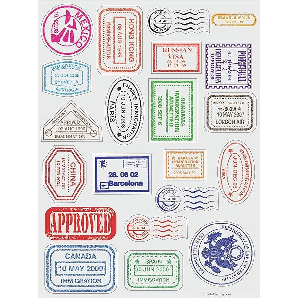 Bright Creations Travel Stickers, Decorative Stamps, Sealing Stickers in 4 Designs – 810 Count – Whi | Amazon (US)