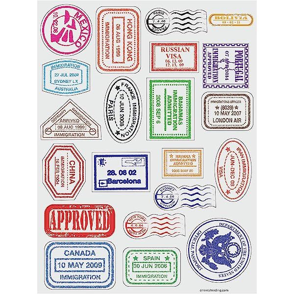 Bright Creations Travel Stickers, Decorative Stamps, Sealing Stickers in 4 Designs – 810 Count – Whi | Amazon (US)