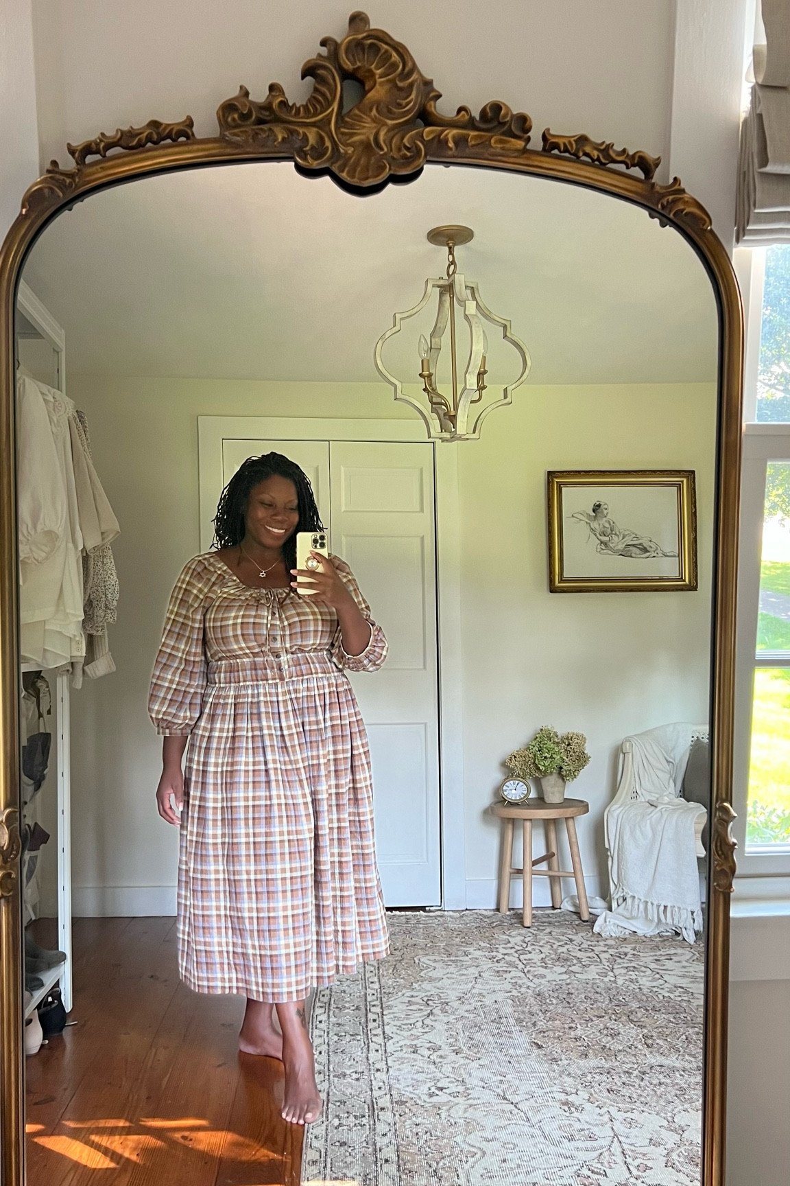 midi dress for women uk Greenwich Dress Spot Print - Women's Dresses