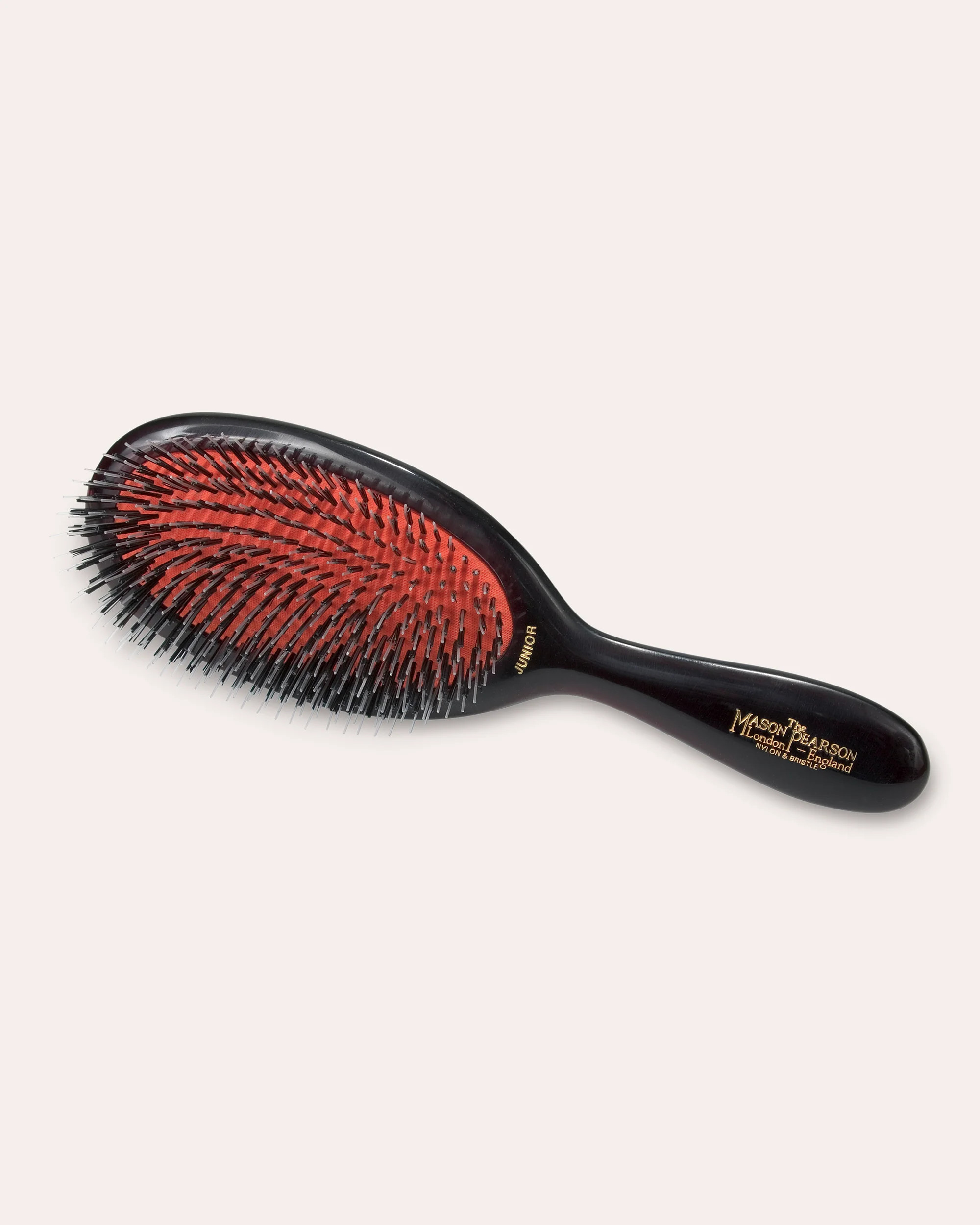 Mason Pearson Women's Junior Bristle Nylon Hairbrush BN2 in Dark Ruby Rubber/Nylon/Acetate | Olivela