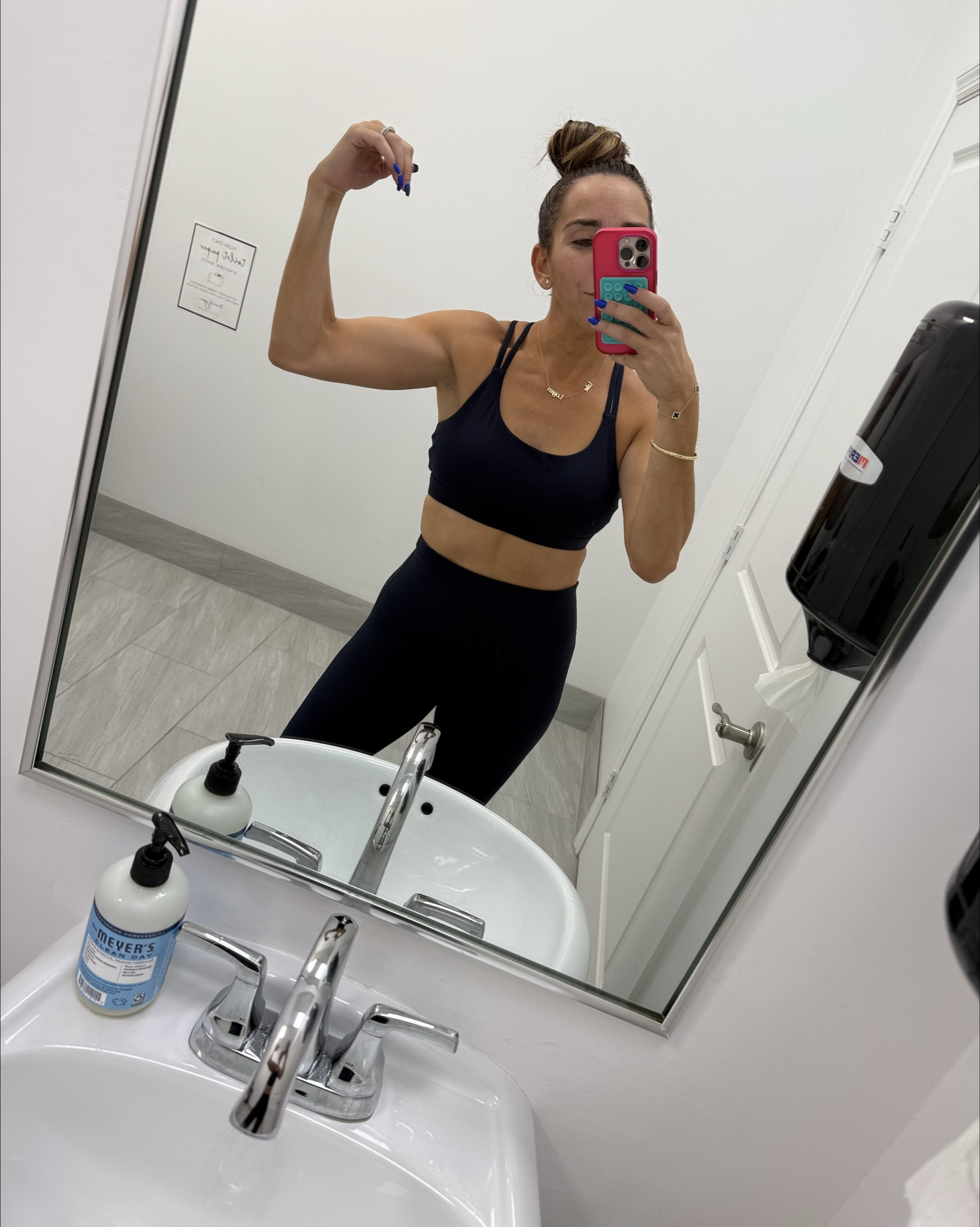 Walmart athletic wear is where it’s at. 
.
Good support on sports bra (wearing size medium) and leggings pull everything together (size small) 

#LTKFindsUnder50 #LTKFindsUnder100 #LTKActive