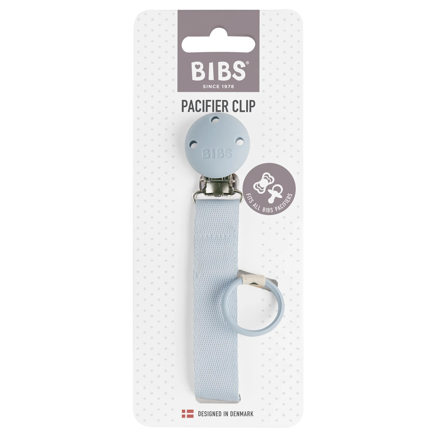 BIBS Pacifier Clip, Ribbon Dusty Blue, Infant, 1 Count - Walmart.com | Walmart (US)