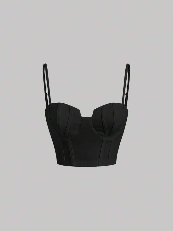 SHEIN MOD Solid Bustier Cami Top | SHEIN