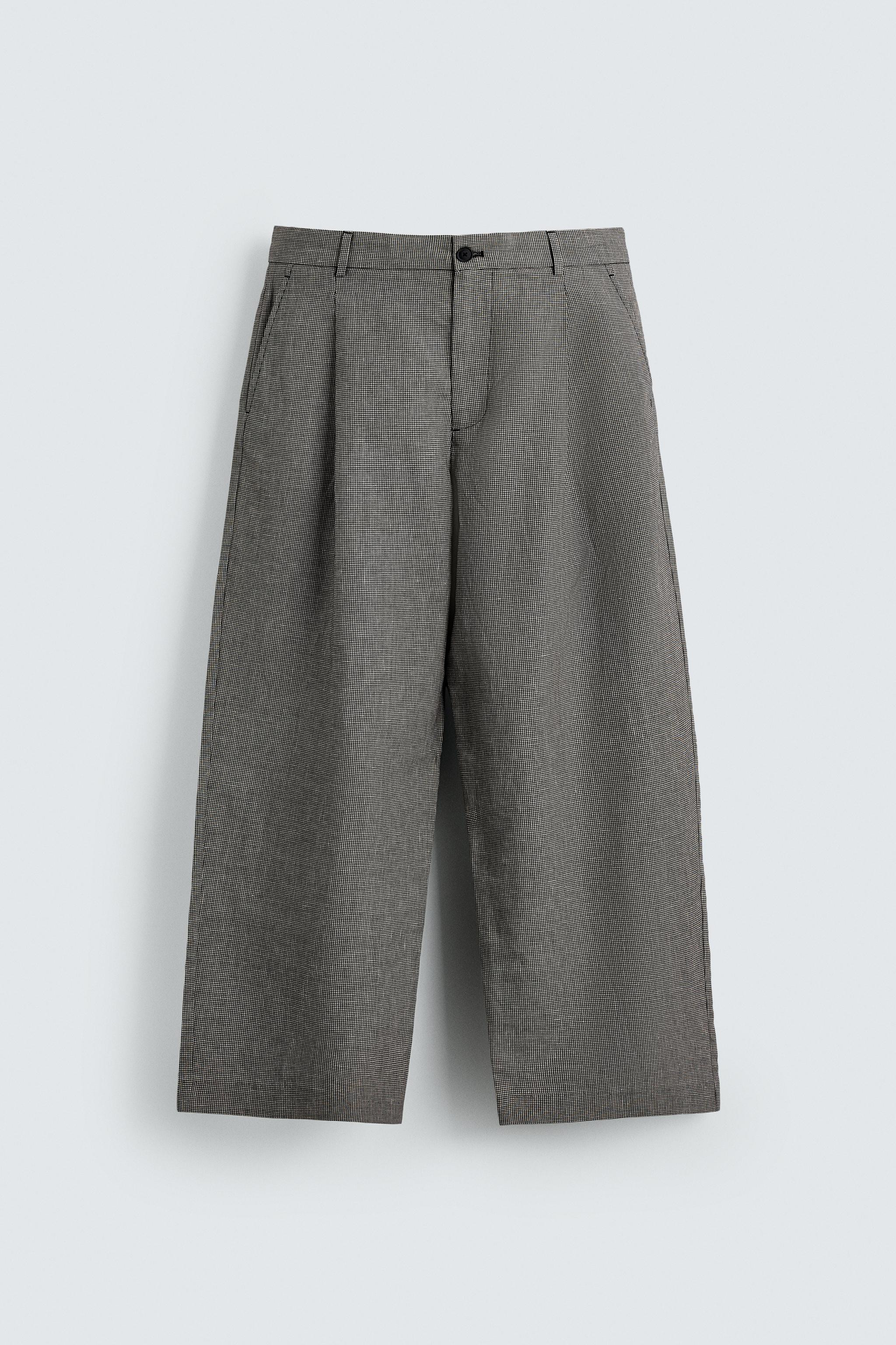 RELAXED FIT LINEN - COTTON PANTS | Zara Canada