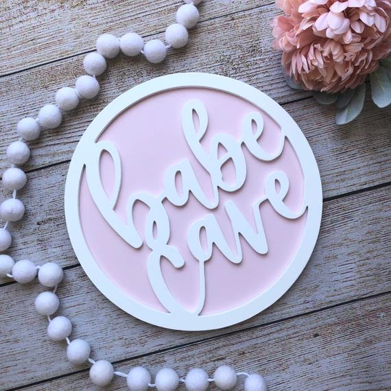 Pink Babe Cave Wood Sign  Craft Room Sign  Girl's Room - Etsy | Etsy (US)