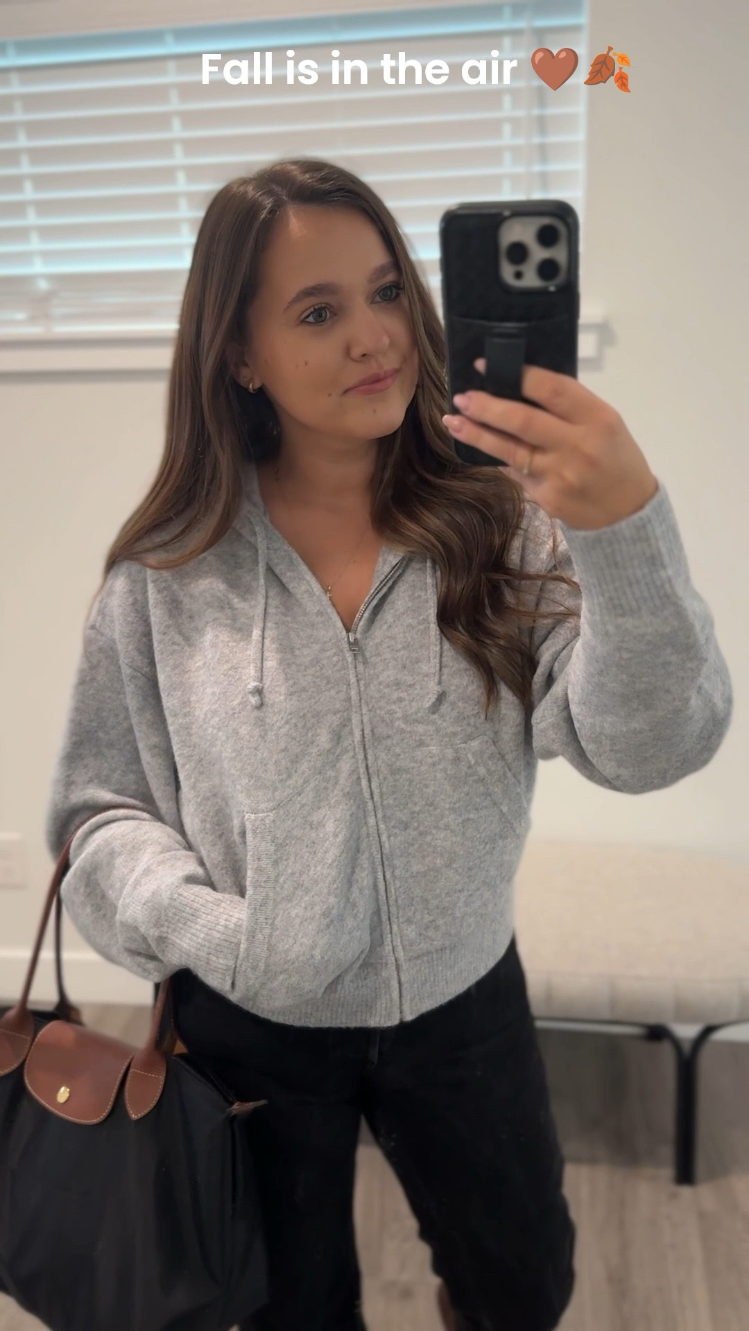 Fall is in the air 🍂🤎🫶🏼 coziest outfit. Found these shoes on Amazon recently and they are so comfy! 
Jeans run small - size 26
Top size Small, true to size.
Shoes true to size. 

#LTKU #LTKStyleTip #LTKSeasonal