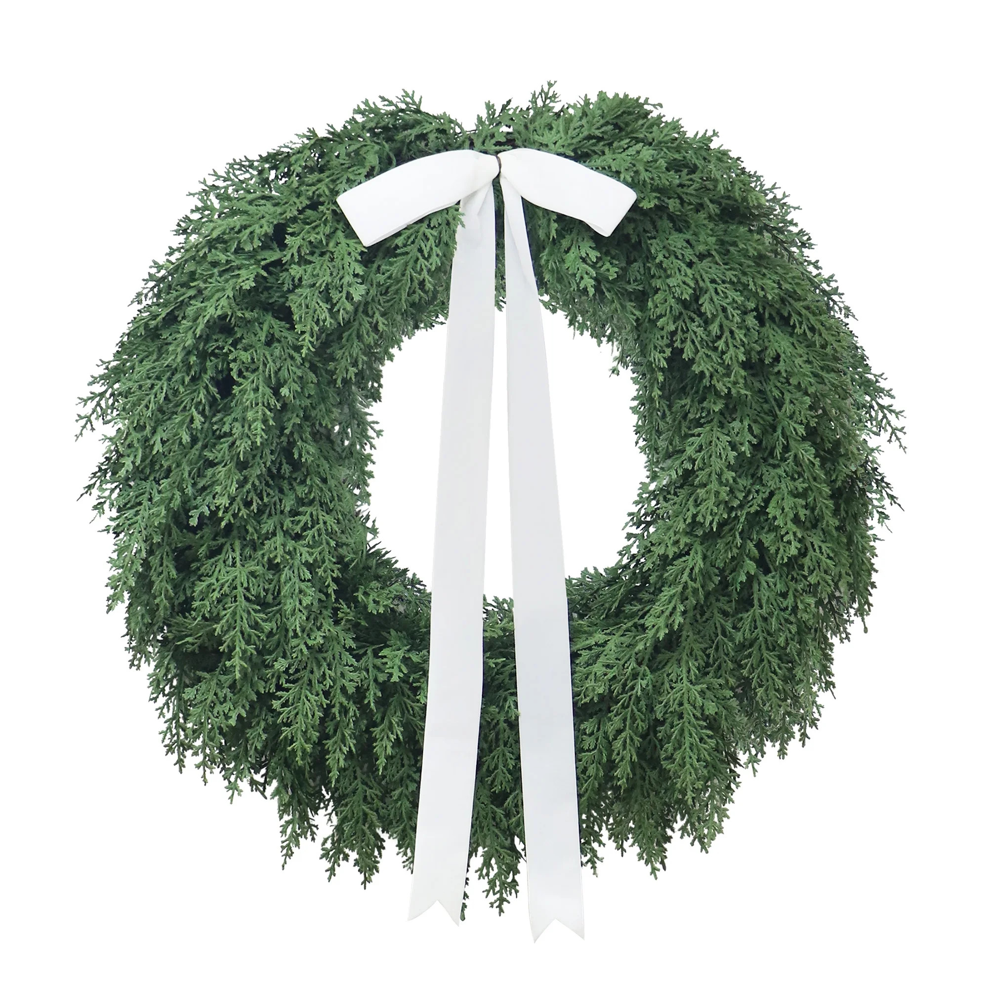 Evergreen Natural Feel Cedar Artificial Christmas Wreath, Green, 22", by My Texas House | Walmart (US)