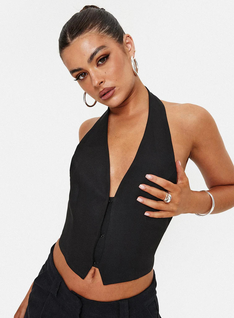 Je Suis Halter Top Onyx | Princess Polly US