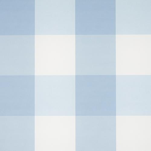 Schumacher Willa Check Large Chambray Wallpaper | DecoratorsBest | DecoratorsBest