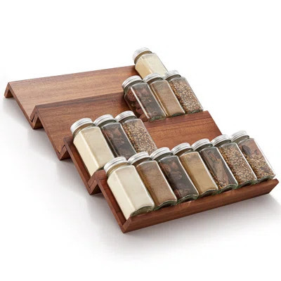 Acacia Wooden Spice Rack Organizer For Cabinet - Spice Drawer Insert, Spice Organization For Cabinet, Seasoning Organizer, Spice Holder Pack Of 4 (Aca | Wayfair North America