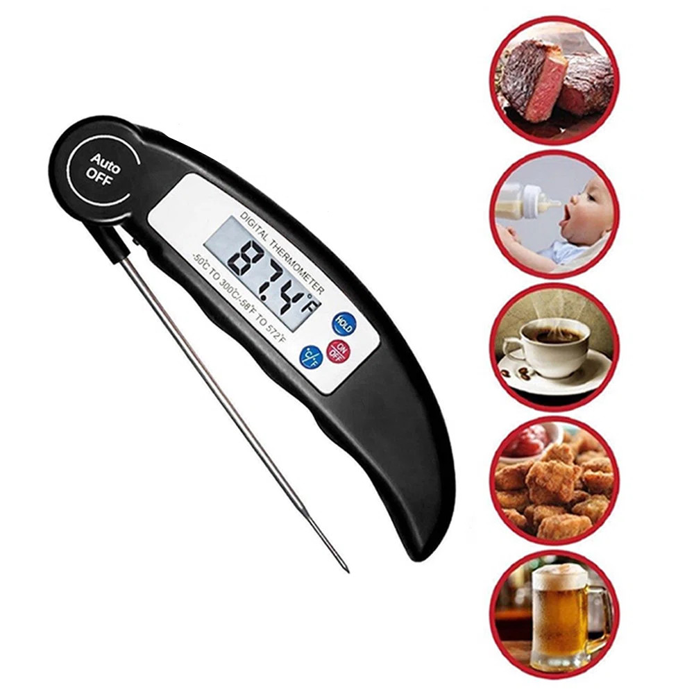 SolarEra Digital Meat Thermometer Folding Probe Food Thermometer for Cooking BBQ Grill Liquids Be... | Wayfair North America