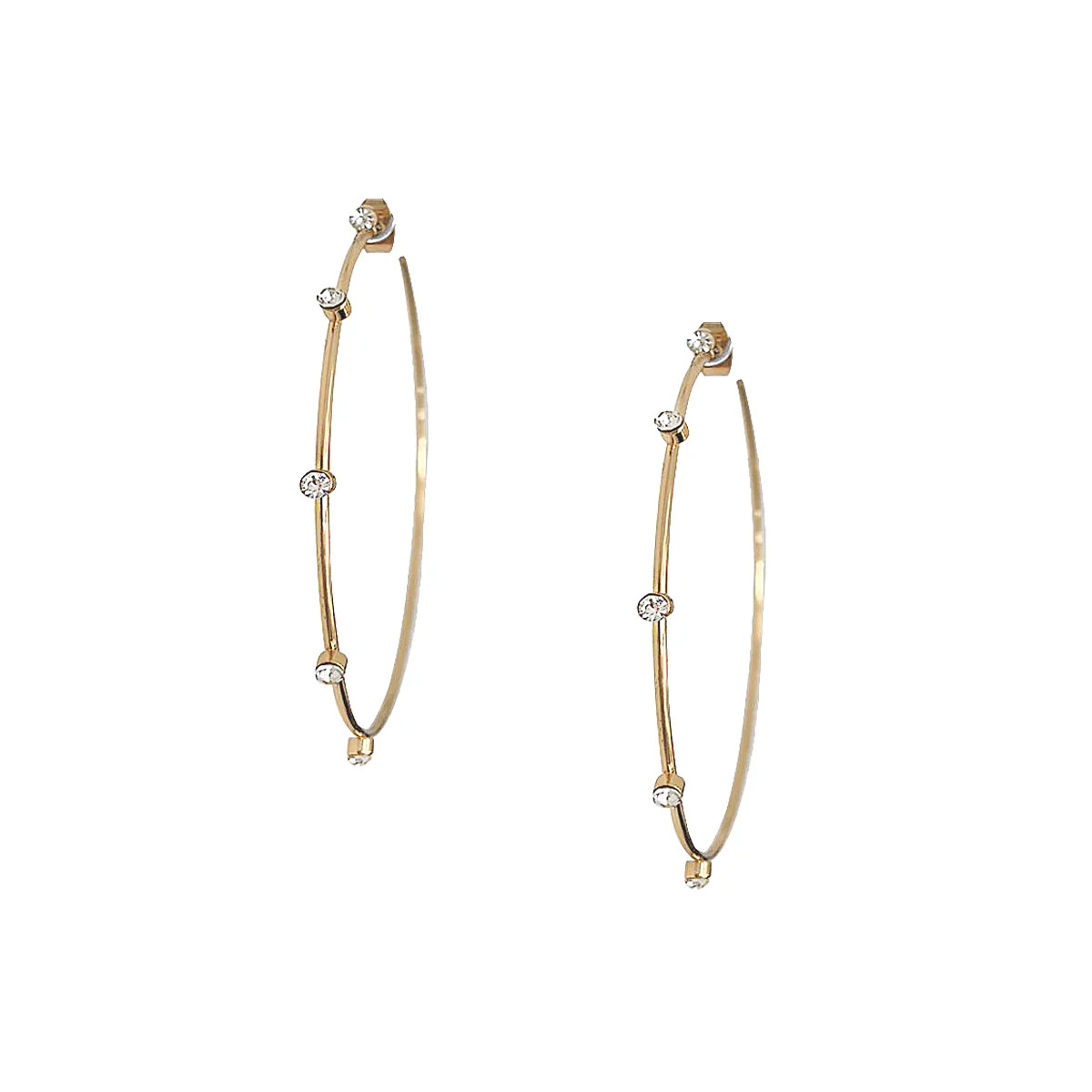 Bezel Hoop Earrings | Jennifer Miller Jewelry