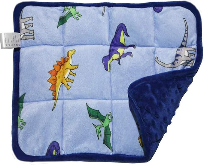MAXTID Kids Weightd Lap Pad 12"x18" 2lb Mini Lap Pad Blanket for Kids, Blue Dinosaur | Amazon (US)