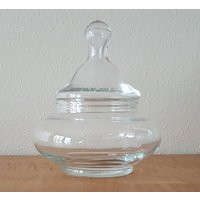 Vintage Small Glass Ginger Jar~Glass Apothecary Jar With Lid | Etsy (US)