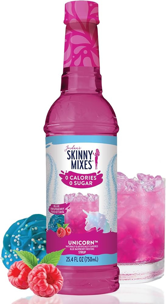 Jordan's Skinny Mixes Sugar Free Syrup, Unicorn Flavor, Fruit Flavored Water Enhancer, Drink Mix ... | Amazon (US)