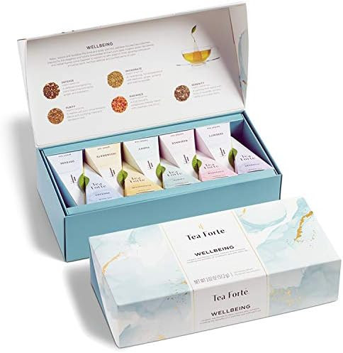 Tea Forte Wellbeing Organic Wellness Tea, Petite Presentation Box Tea Gift Set Sampler, 10 Count,... | Amazon (US)