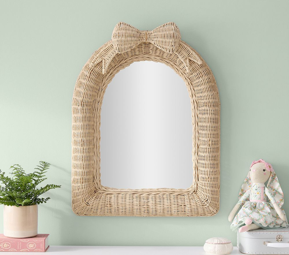 Rattan Bow Mirror (24"x 32") | Pottery Barn Kids