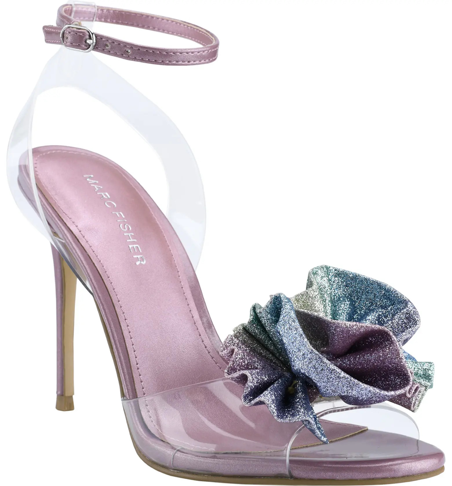 Eavie Ruffle Ankle Strap Stiletto Sandal | Nordstrom Rack