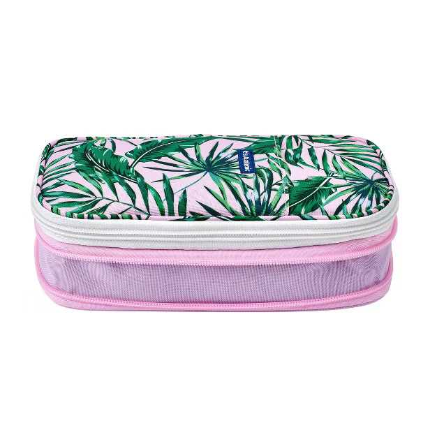 Expandable Pencil Pouch with Printed Exterior and Solid Interior Palms - It's Academic | Target
