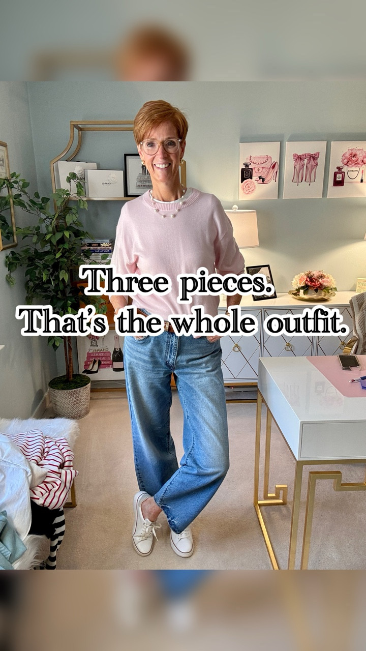 The outfit:�a basic base — white tee and jeans�add a cashmere crewneck�done.
No overthinking. No second guessing.

Want the links? Like, Follow & Comment SHOP and I’ll send links right to your DM.

This is one of those outfit formulas that works because it’s simple — and because every piece does its job:�a clean base�a soft, elevated layer�relaxed denim that feels current�and sneakers that keep it grounded

It’s comfortable, it’s pulled together, and it’s something you can reach for again and again without getting tired of it.

If you’re over 40 and want getting dressed to feel easier, this is the kind of formula that actually holds up in real life.

Save this so you have it the next time your closet feels harder than it should.

And tell me — are you someone who sticks to simple formulas like this, or do you like to change it up every day?

#over40style #outfitformula #classiccasual #womenover40 #everydayoutfits

#LTKTall #LTKootd #LTKOver40