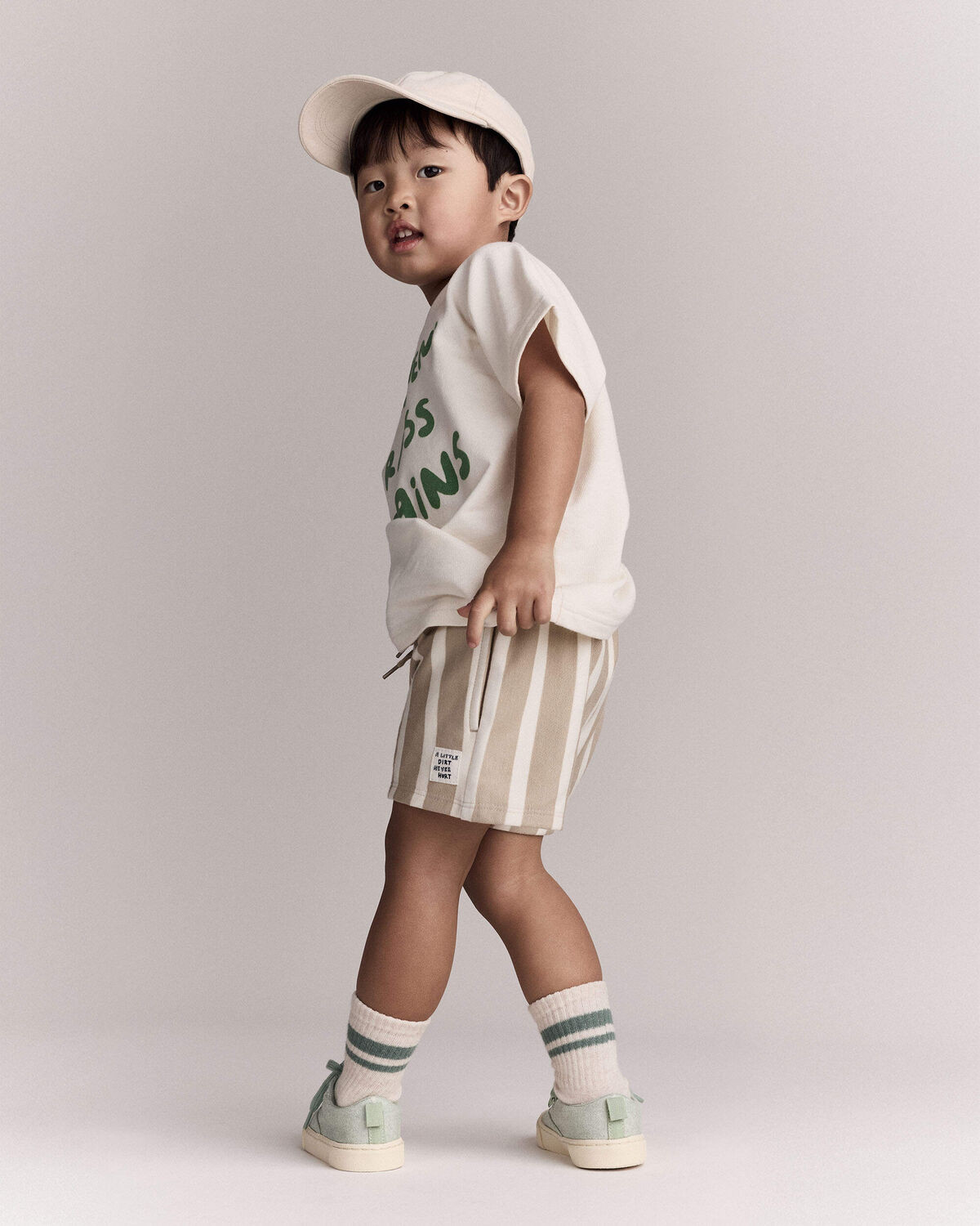 Toddler Boy City Park™ Shorts in Stripes - Khaki/Cream | Carter's Inc