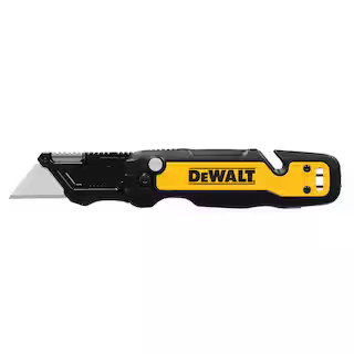 DEWALT Push and Flip Folding Lock-Back Utility Knife with Blade Storage DWHT10992 - The Home Depo... | The Home Depot