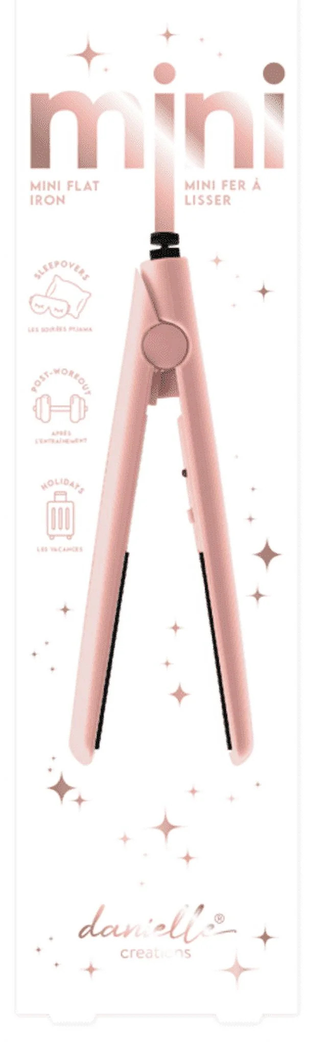 Danielle Creations Mini Flat Iron 0.7" , Blush Pink | Walmart (US)