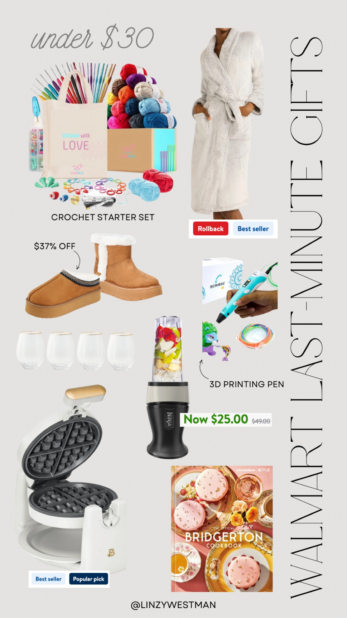 WALMART GIFT GUIDE | Under $30 — best finds on their site and will arrive by the holidays! 🎄✨

#LTKHoliday #LTKGiftGuide #LTKFindsUnder50