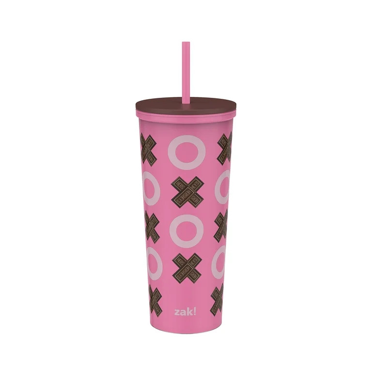 Valentine's Day 22 oz Plastic Hershey's Bar Insulated Tumbler with Straw, by Way To Celebrate | Walmart (US)