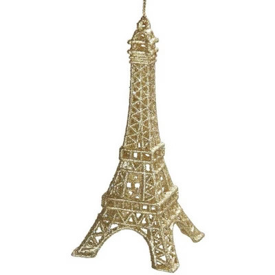 Kurt Adler Acrylic Ornament for Christmas Tree, Eiffel Tower, Gold | Target
