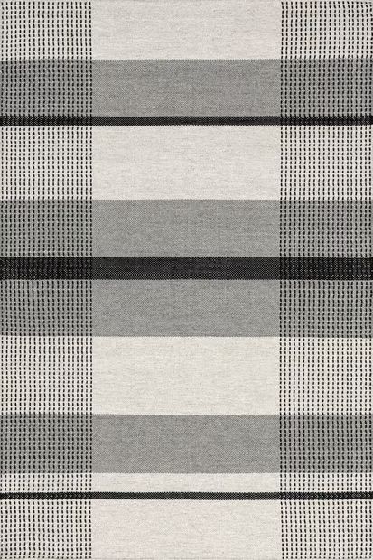 Grey Portland Plaid Wool Area Rug | Rugs USA