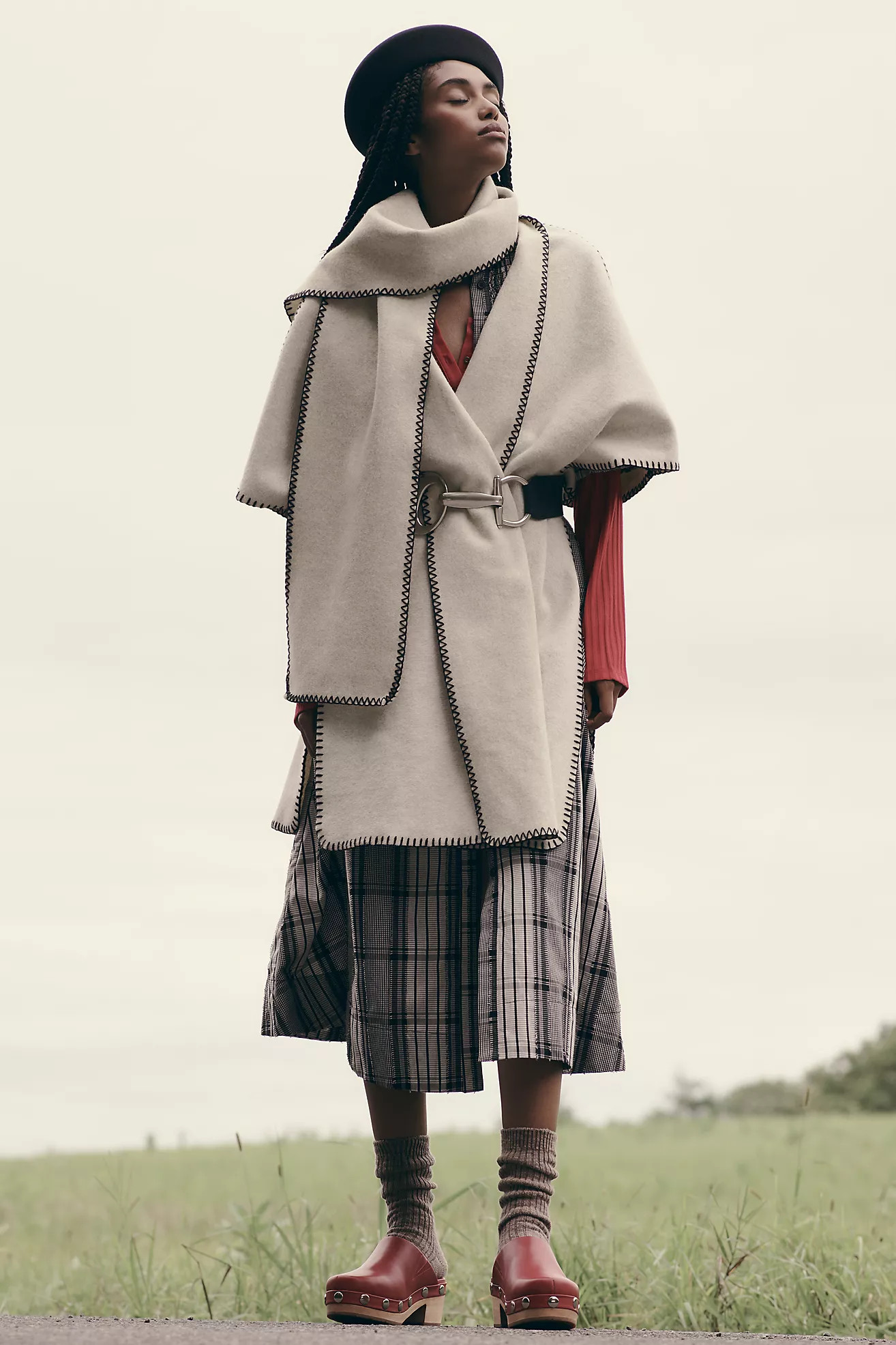 By Anthropologie Whipstitch Poncho with Scarf | Anthropologie (US)