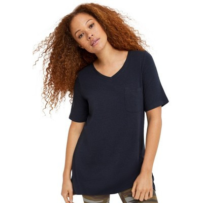 ellos V-Neck A-Line Tunic - S, Black | Target