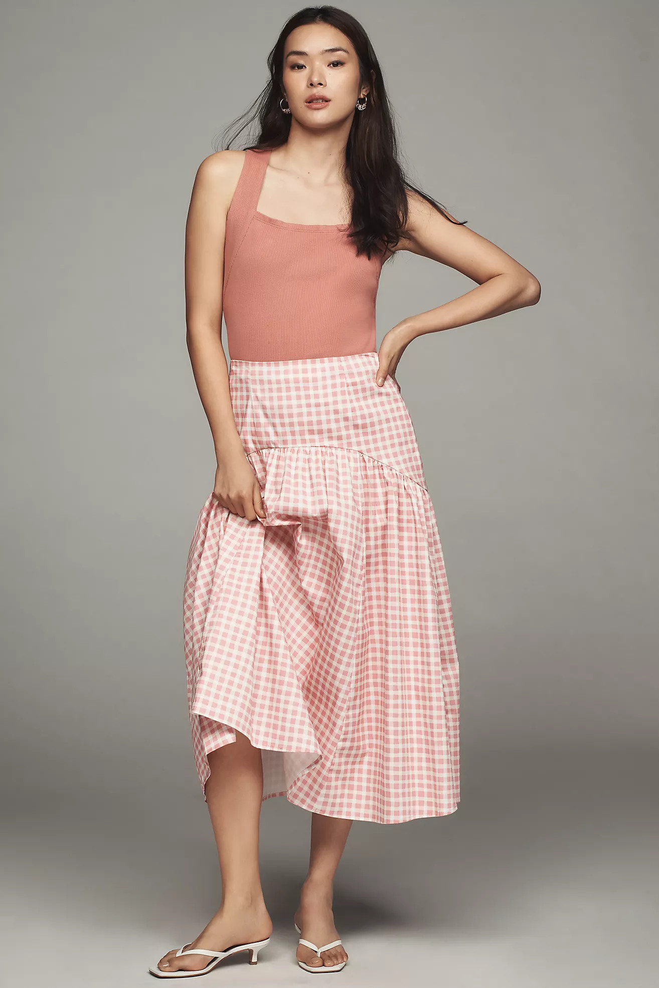 Hutch Drop-Waist Midi Skirt | Anthropologie (US)