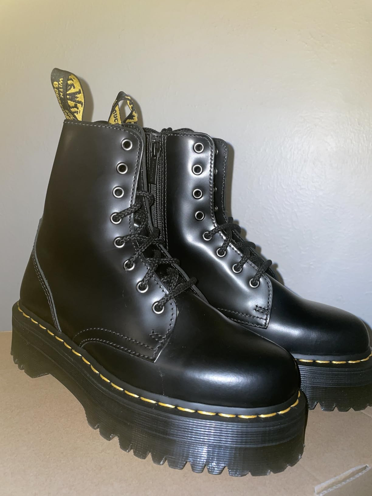 Dr. Martens, Jadon 8-Eye Leather Platform Boot for Men and Women | Amazon (US)