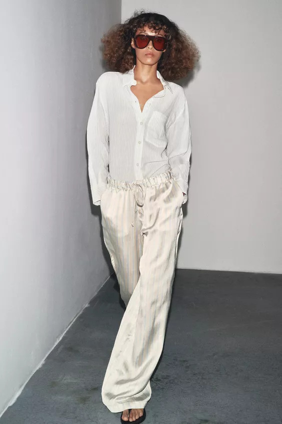 STRIPED PAJAMA PANTS ZW COLLECTION | Zara US