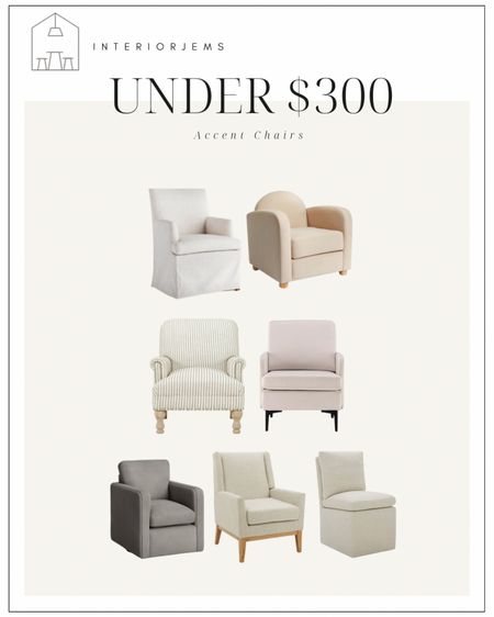 Accent chairs under $300, neutral lounge chairs, affordable living room seating, target, wayfair, amazon home 

#LTKstyletip #LTKsalealert #LTKhome