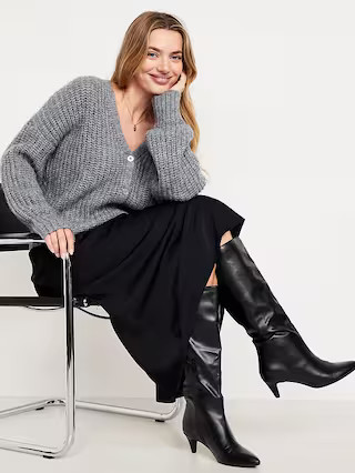 Tall Kitten Heel Boots for Women | Old Navy (US)