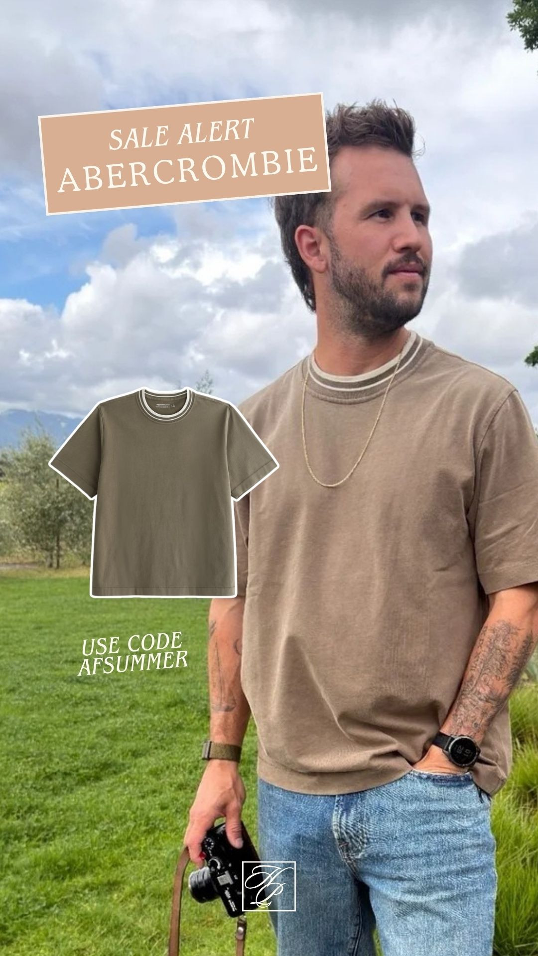 Abercrombie sale favorite from Cam! He LOVES these tees for year round outfits! 20-40% off almost everything with code AFSUMMER

#LTKootd #LTKSaleAlert #LTKMens